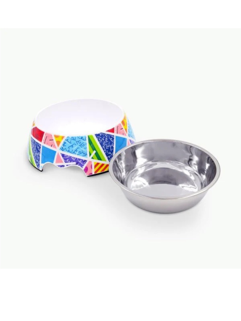 NWT ROMERO BRITTO- Britto Baby Blue Landscape Pet Bowl, Size Small- Cat or Dog